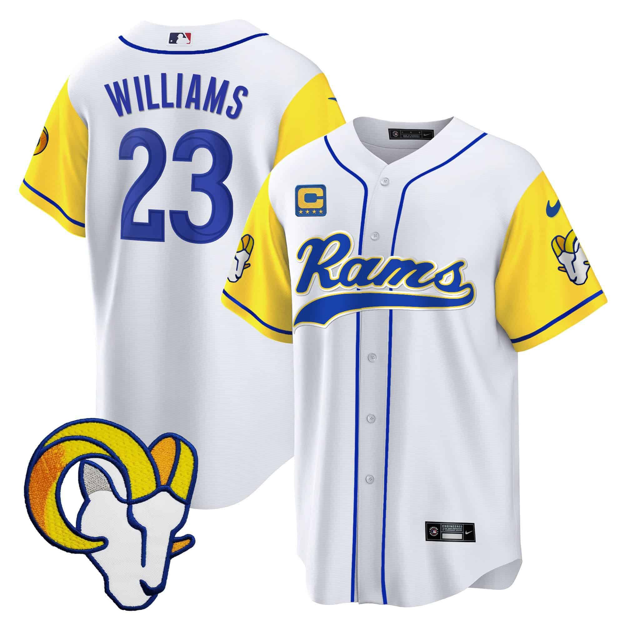 Men Los Angeles Rams #23 Williams White 2024 Nike Baseball NFL Jersey->indianapolis colts->NFL Jersey